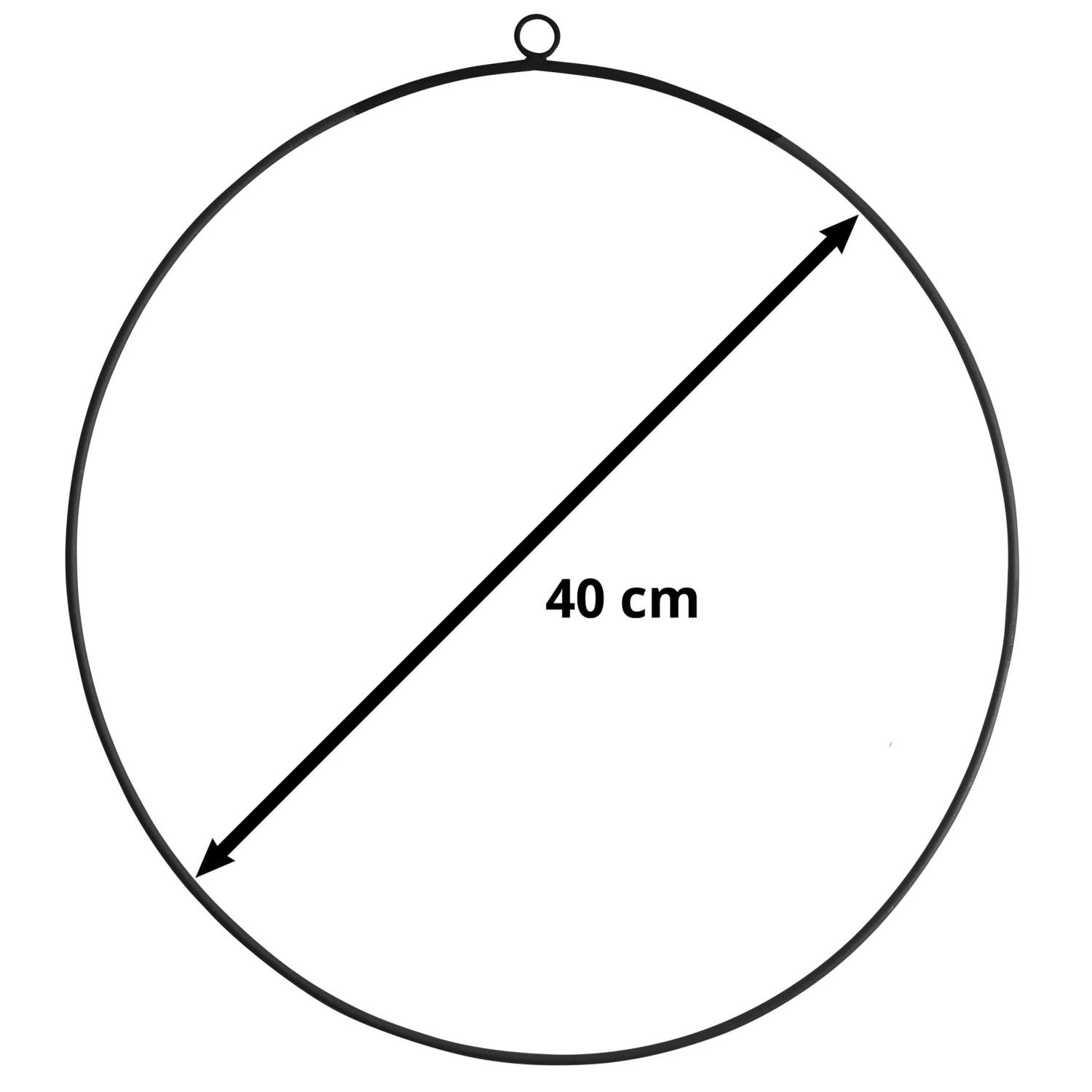 Dekorativer Türkranz 40 Cm Ring In Schwarz 7 Dekorativer Türkranz 40 Cm Ring In Schwarz - Image 7