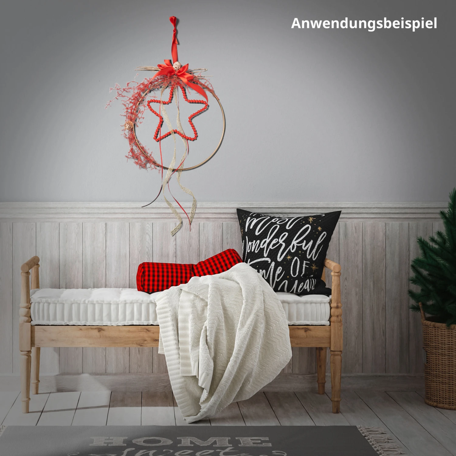 Dekorativer Türkranz 40 Cm Ring In Schwarz 9 Dekorativer Türkranz 40 Cm Ring In Schwarz - Image 9