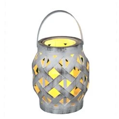 Windlicht Inkl. LED Kerze In Antikweiß