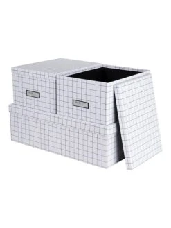 3er-Set: Aufbewahrungsboxen "Inge" In Weiß -Dekowelt Verkauf bigsobox 3er set aufbewahrungsboxen inge in weiss 2