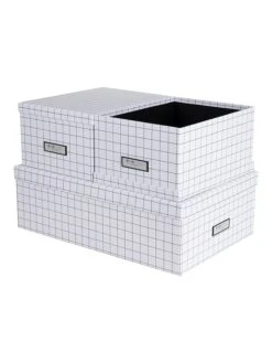 3er-Set: Aufbewahrungsboxen "Inge" In Weiß -Dekowelt Verkauf bigsobox 3er set aufbewahrungsboxen inge in weiss 3
