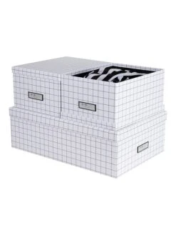 3er-Set: Aufbewahrungsboxen "Inge" In Weiß -Dekowelt Verkauf bigsobox 3er set aufbewahrungsboxen inge in weiss 4