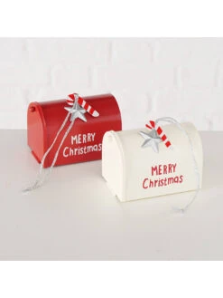 2er-Set: Dekoanhänger "Santa's Mailbox" In Rot/ Weiß - (B)9 X (H)6 X (T)7 Cm -Dekowelt Verkauf boltze 2er set dekoanhanger santas mailbox in rot weiss b 9 x h 6 x t 7 cm 3
