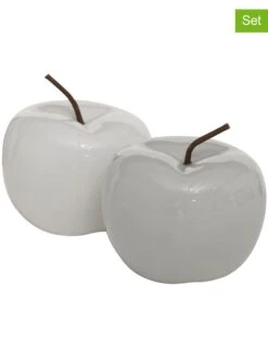 2er-Set: Dekoaufsteller "Alvaro" In Weiß - (H)12 X Ø 13 Cm