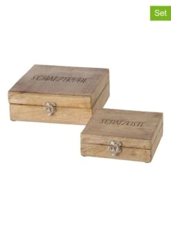 2er-Set: Schatzkisten In Hellbraun