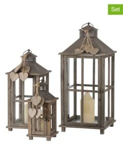 3er-Set: Laternen "Polly" In Natur