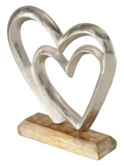 Dekoaufsteller "Albasi" In Natur/ Silber - (B)20 X (H)20 X (T)5 Cm