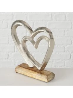 Dekoaufsteller "Albasi" In Natur/ Silber - (B)20 X (H)20 X (T)5 Cm -Dekowelt Verkauf boltze dekoaufsteller albasi in natur silber b 20 x h 20 x t 5 cm 3