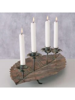 Kerzenständer "Roana" In Braun - (L)52 Cm -Dekowelt Verkauf boltze kerzenstander roana in braun l 52 cm 2