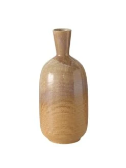 Vase "Elikia" In Beige - (H)36 Cm