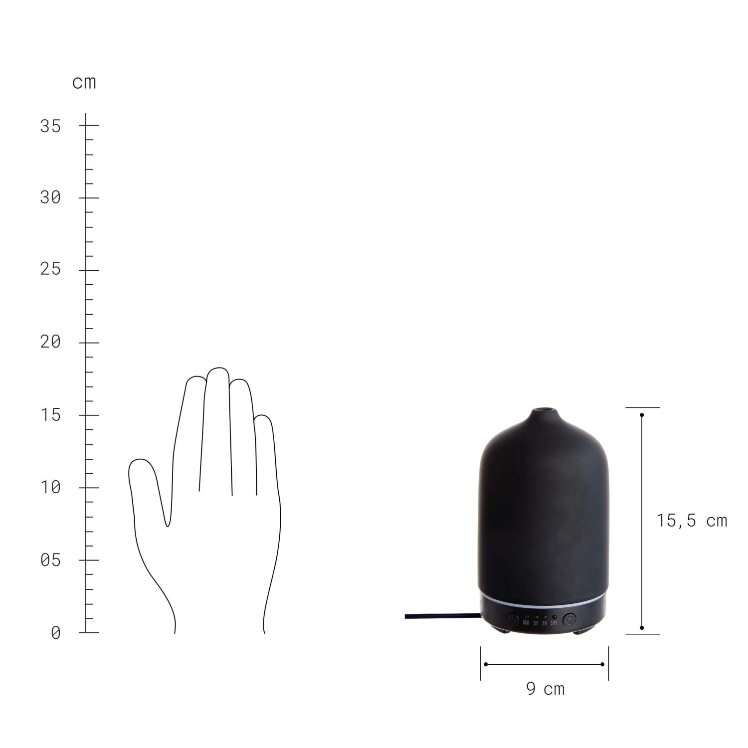 Aroma Diffuser Höhe 16cm CLOUD NINE In Schwarz 4 Aroma Diffuser Höhe 16cm CLOUD NINE In Schwarz - Image 4