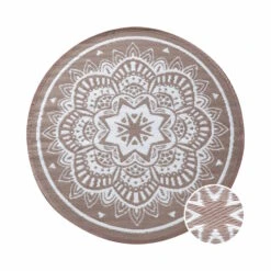 In- & Outdoor-Teppich Flora Ø118cm COLOUR CLASH In Natur-Weiß -Dekowelt Verkauf butlers in and outdoor teppich flora o118cm colour clash in natur weiss 2