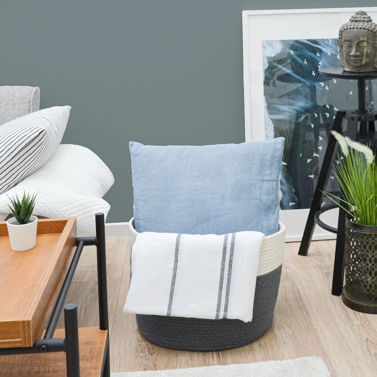 35l Baumwoll Seilkorb Ø39x30cm In Bunt 2 35l Baumwoll Seilkorb Ø39x30cm In Bunt - Image 2