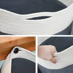 35l Baumwoll Seilkorb Ø39x30cm In Bunt 13 35l Baumwoll Seilkorb Ø39x30cm In Bunt -Dekowelt Verkauf dunedesign 35l baumwoll seilkorb o39x30cm in bunt 5