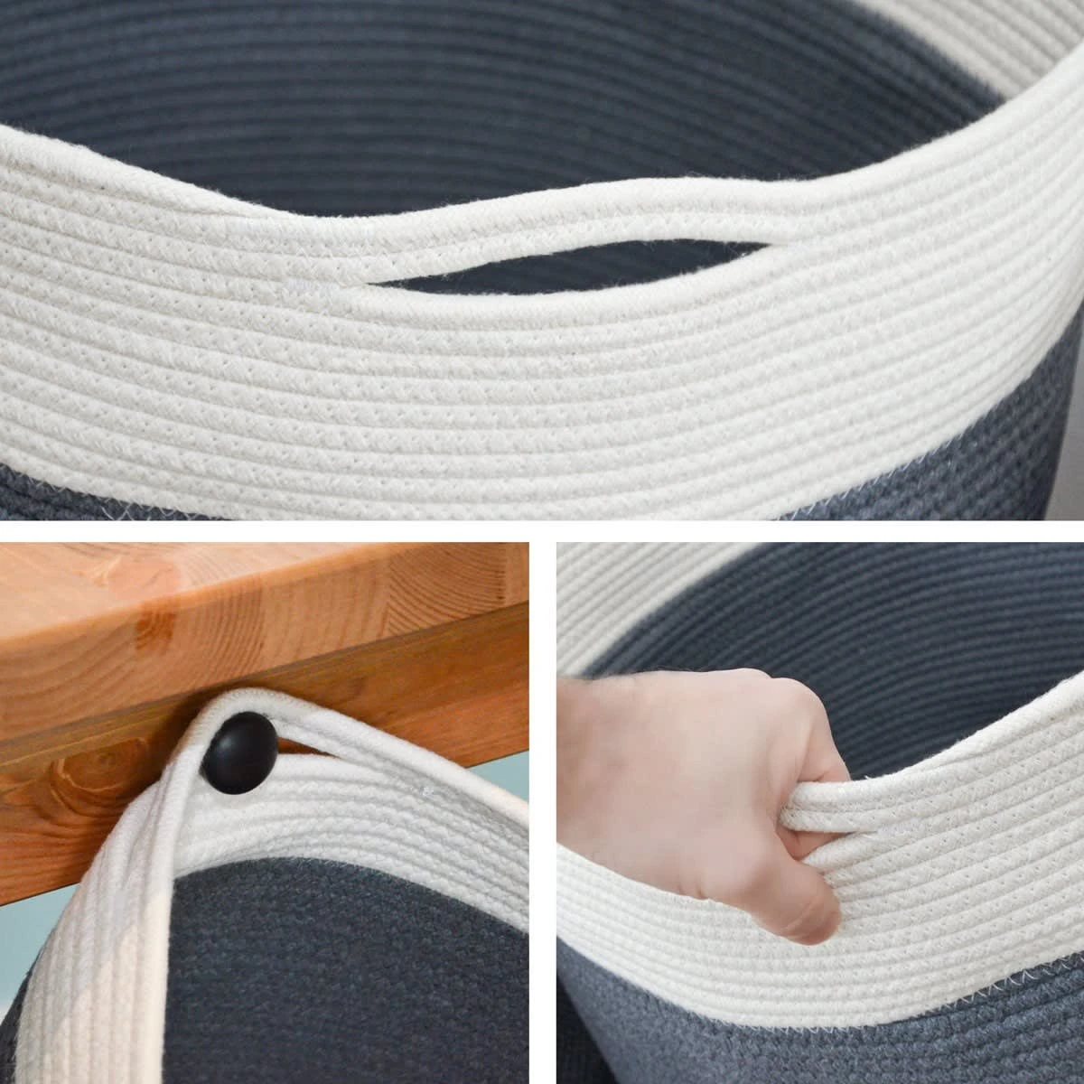 35l Baumwoll Seilkorb Ø39x30cm In Bunt 6 35l Baumwoll Seilkorb Ø39x30cm In Bunt - Image 6