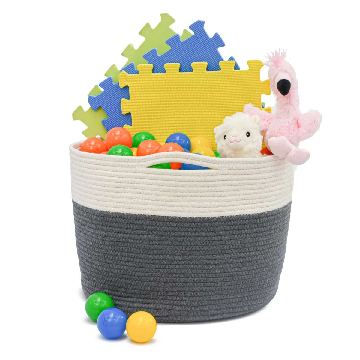 35l Baumwoll Seilkorb Ø39x30cm In Bunt 1 35l Baumwoll Seilkorb Ø39x30cm In Bunt