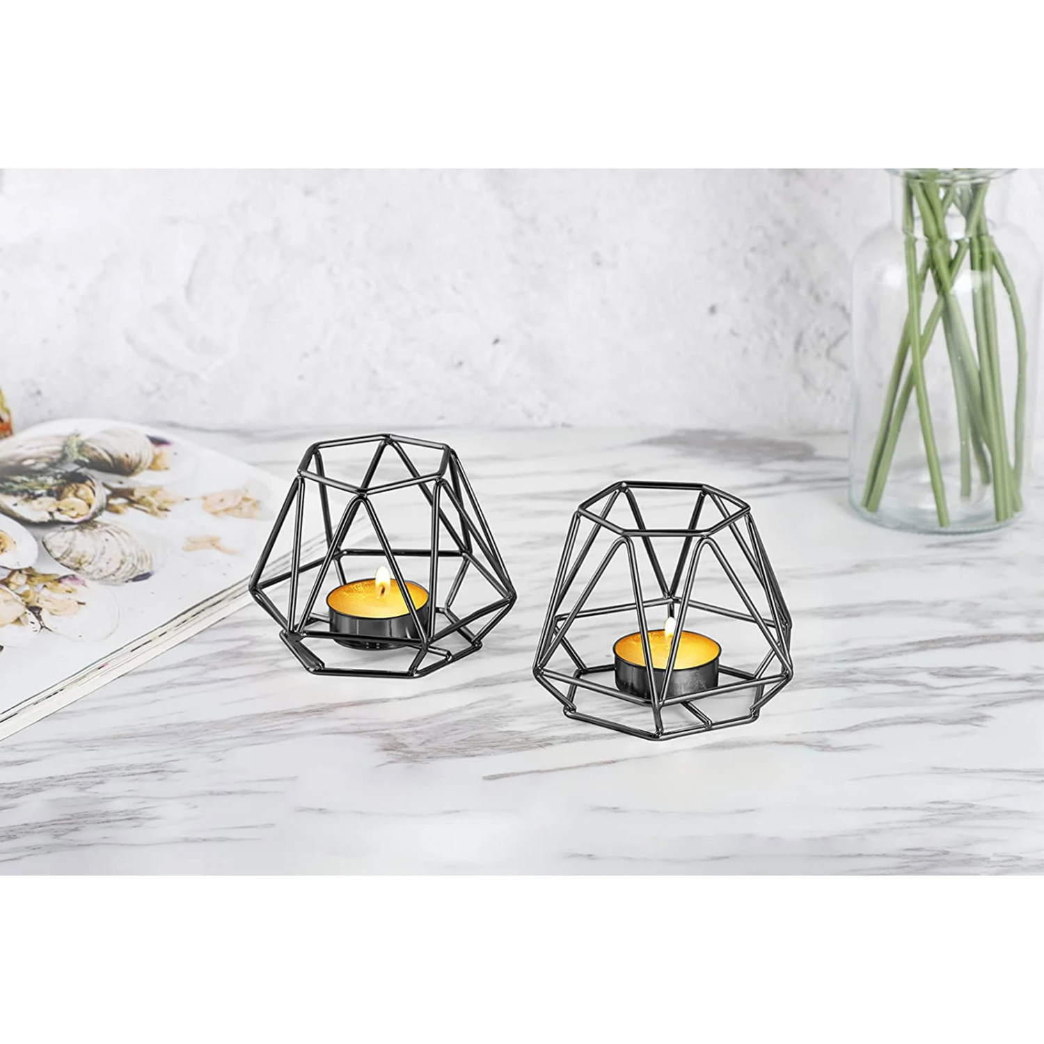 Dekowelt Verkauf -Dekowelt Verkauf echtwerk 2 er set teelicht kerzenhalter vintage small in schwarz 1