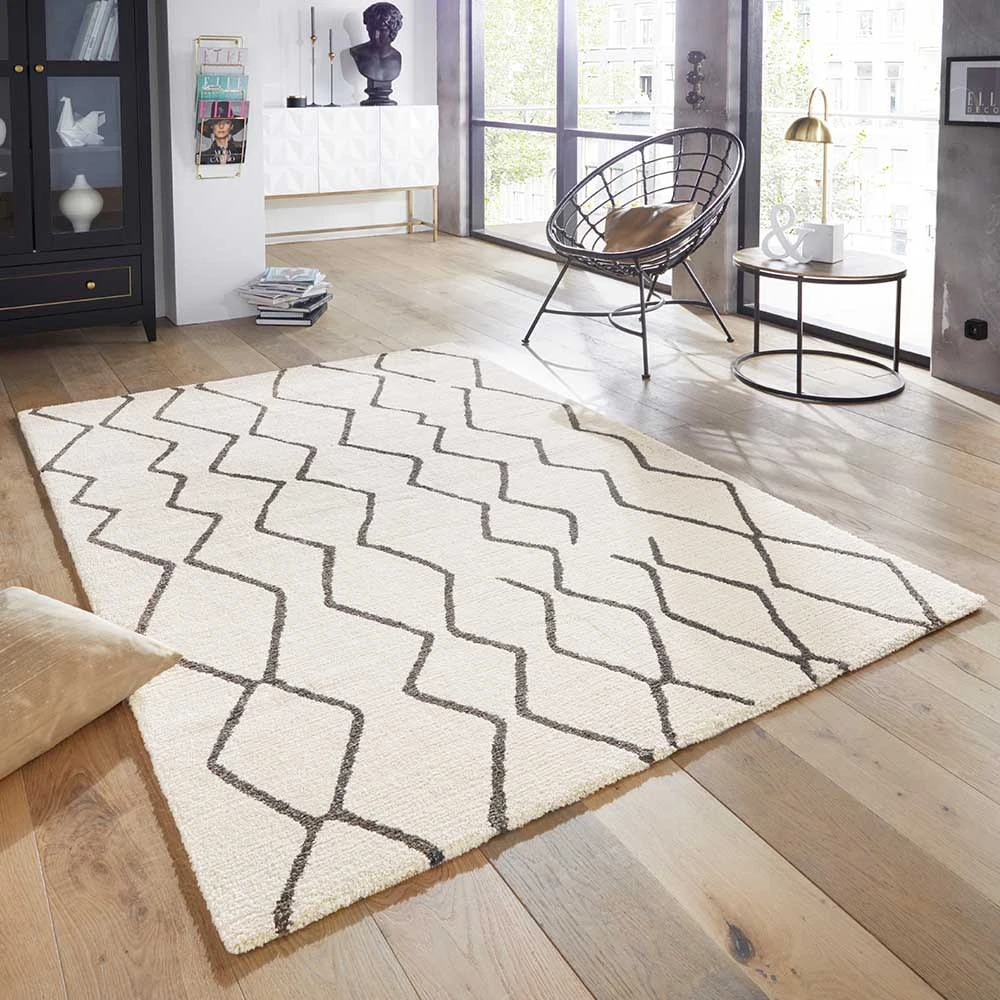 Kurzflor Teppich Vienne Creme Grau 5 Kurzflor Teppich Vienne Creme Grau - Image 5