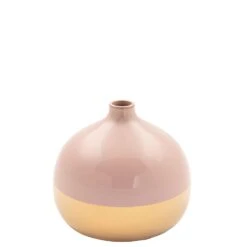 Vase "Jenna" In Rose/ Gold - H. 15,5 Cm - D. 18 Cm