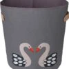Aufbewahrungskorb "Boss Swan" In Grau - (H)42 X Ø 37 Cm