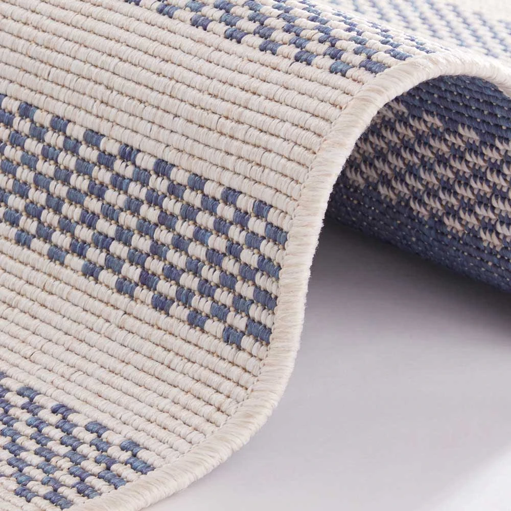 In- & Outdoor Wendeteppich Delilia Blau Creme 4 In- & Outdoor Wendeteppich Delilia Blau Creme - Image 4