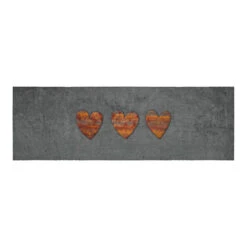 Fußmatte HAMBURG "drei Herzen" In Farbe Grau -Dekowelt Verkauf gmd living fussmatte hamburg drei herzen in farbe grau 2