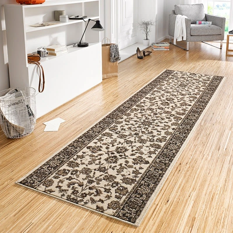 Kurzflor Teppich Läufer Vintage Creme 2 Kurzflor Teppich Läufer Vintage Creme - Image 2