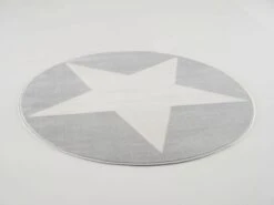 Kinderteppich SHOOTINGSTAR In Silbergrau/weiss Rund -Dekowelt Verkauf happy rugs kinderteppich shootingstar in silbergrau weiss rund 3
