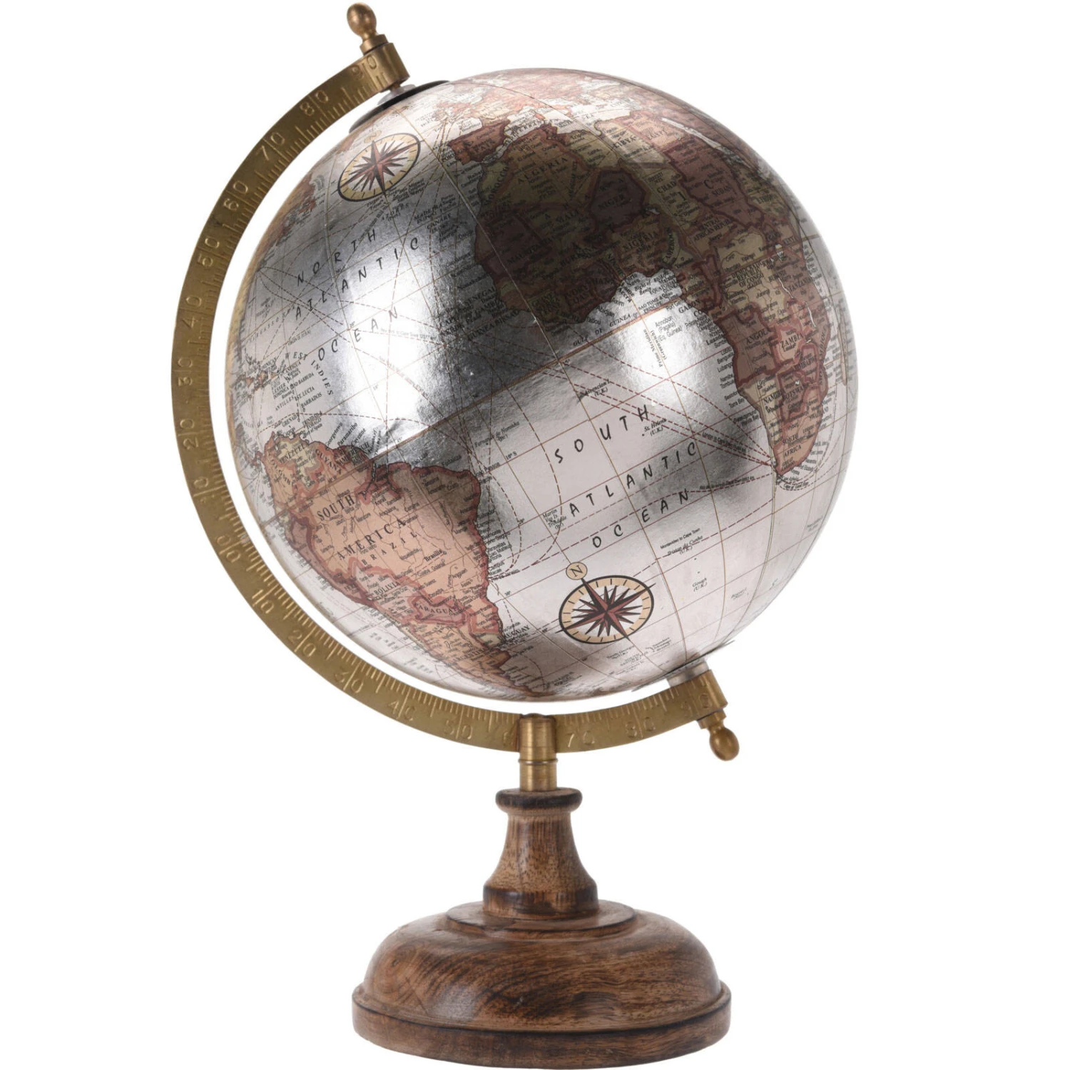 Deko-Globus In Silbern 1 Deko-Globus In Silbern