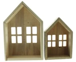 Holz-Deko "Häuschen" 370 In Braun -Dekowelt Verkauf homeliving holz deko hauschen 370 in braun 3