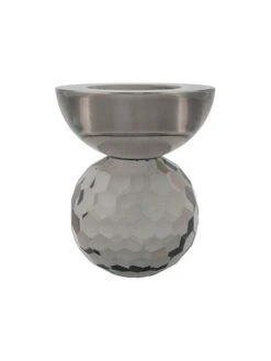 Kerzenständer In Grau - (H)8,5 X Ø 7 Cm