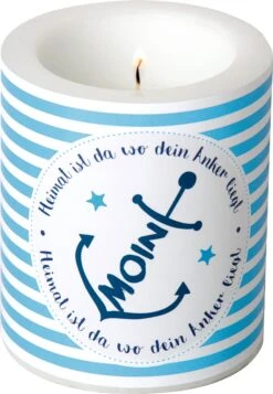Windlicht "MOIN ANKER" In Blue Ø9X10,5 Cm