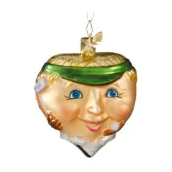 Baumschmuck Glas Herz Golfer In Bunt