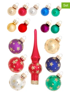 Christbaum-Set "Mini" In Bunt - 16 Stück
