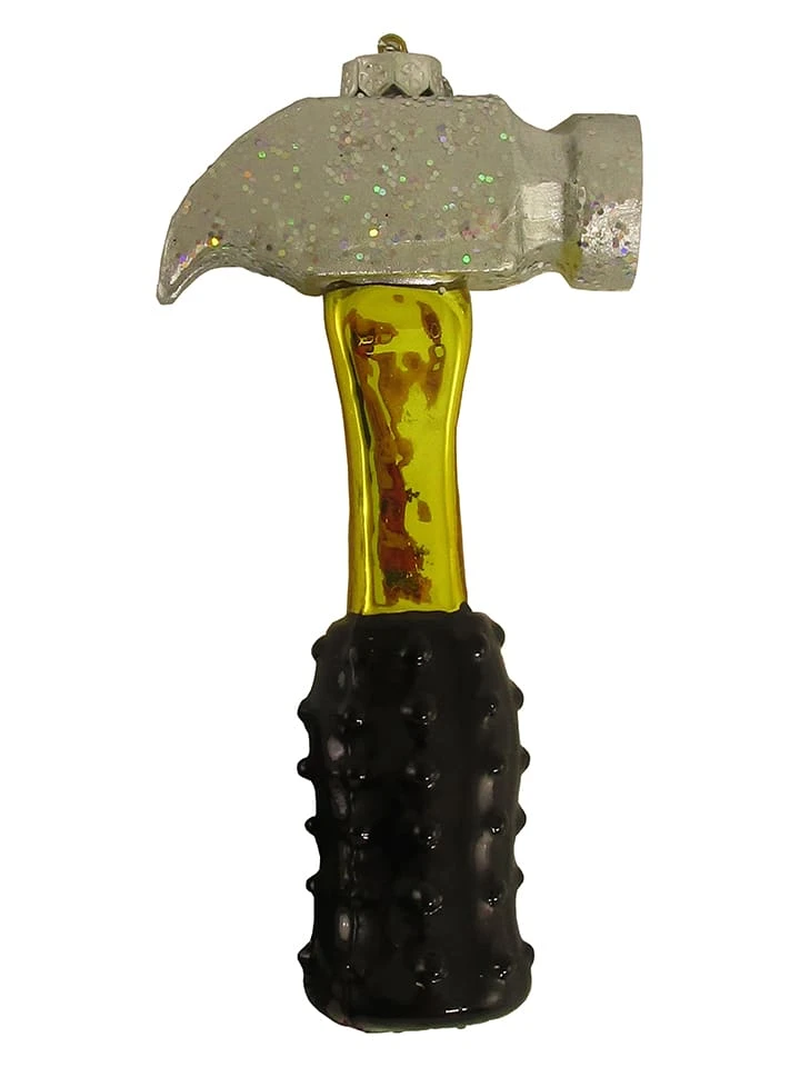 Christbaumornament "Hammer Mit Gelbem Griff" In Gelb/ Schwarz - (L)10 Cm 1 Christbaumornament "Hammer Mit Gelbem Griff" In Gelb/ Schwarz - (L)10 Cm