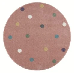 Kinderteppich WHEEL Rund In Rosa/multi