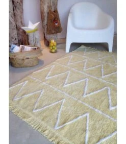 Lorena Canals Teppich "Hippy" In Gelb/Weiß -120x160 Cm -Dekowelt Verkauf lorena canals teppich hippy in gelb weiss 120x160 cm 2