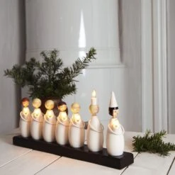 Fensterleuchter Lucia 7 Glühlampen L: 48cm In Weiß -Dekowelt Verkauf marelida fensterleuchter lucia 7 gluhlampen l 48cm in weiss 3