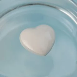 Schwimmendes Dekoherz Aus Porzellan L: 6,5cm In Weiß