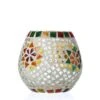Windlicht/Teelichthalter Mosaik In Bunt - H: 11cm