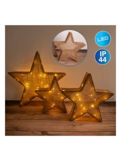 3er-Set: LED-Dekoleuchten "Weihnachtssterne" In Braun -Dekowelt Verkauf nave 3er set led dekoleuchten weihnachtssterne in braun 2