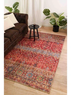 Kurzflor-Teppich "Radom" In Rot/ Bunt