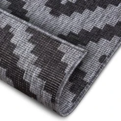 In- & Outdoor Teppich Malta Schwarz Silber -Dekowelt Verkauf northrugs in and outdoor teppich malta schwarz silber 5