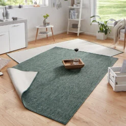 In- & Outdoor Wendeteppich Uni Miami Grün Creme 10 In- & Outdoor Wendeteppich Uni Miami Grün Creme -Dekowelt Verkauf northrugs in and outdoor wendeteppich uni miami grun creme 3