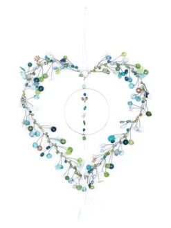 Dekohänger "Berry" In Blau/ Grün - (L)15 X (B)13 Cm