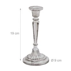 1 X Kerzenständer In Weiß -Dekowelt Verkauf relaxdays 1 x kerzenstander in weiss 3