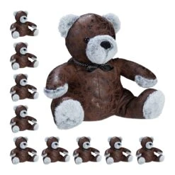 10x Türstopper "Bär" In Braun/Grau