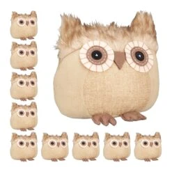 10x Türstopper "Eule" In Braun