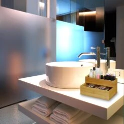 1x Bambus-Ordnungsbox In Natur - (B)30 X (H)7 X (T)15 Cm -Dekowelt Verkauf relaxdays 1x bambus ordnungsbox in natur b 30 x h 7 x t 15 cm 4