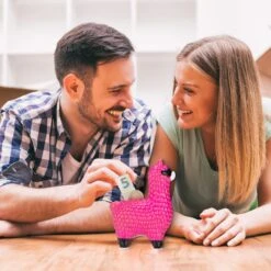 1x Lama-Spardose In Pink -Dekowelt Verkauf relaxdays 1x lama spardose in pink 2